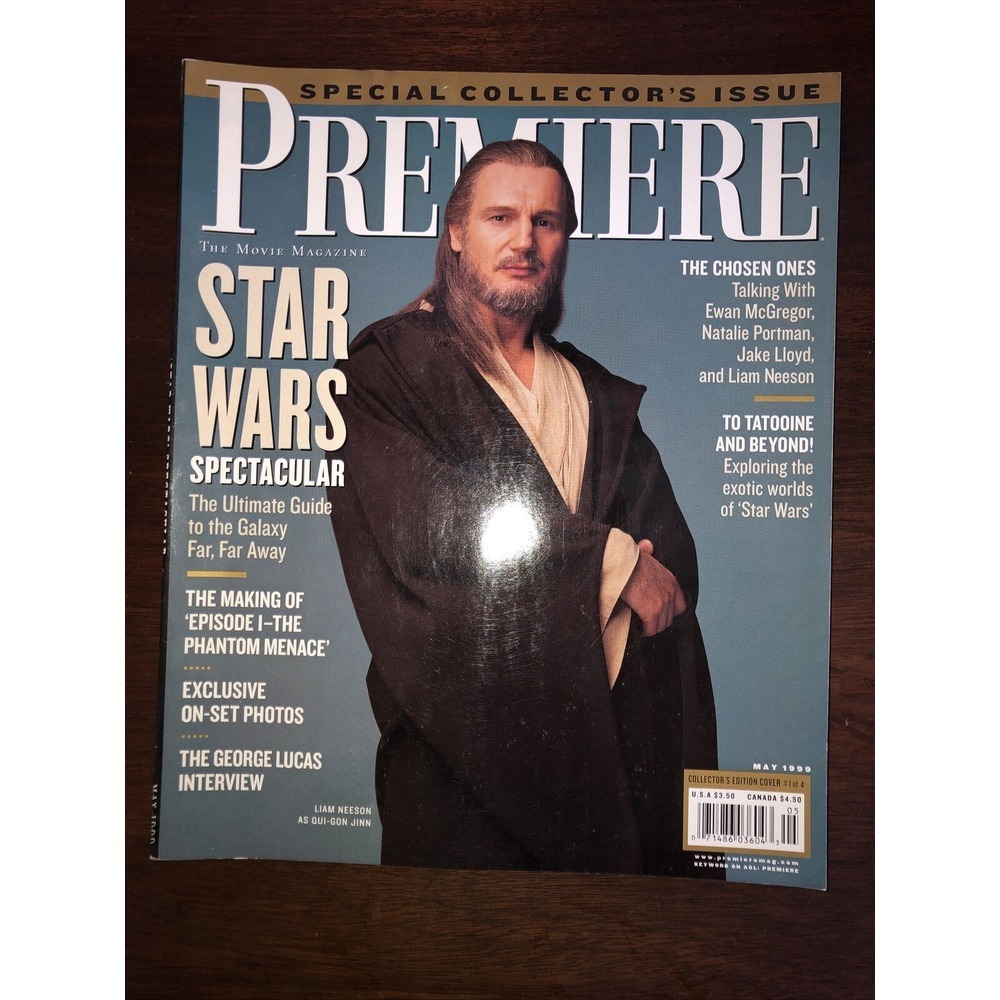 Vintage 1999 May Premiere Magazine Star Wars Fan Qui-Gon Jinn Limited Edition
